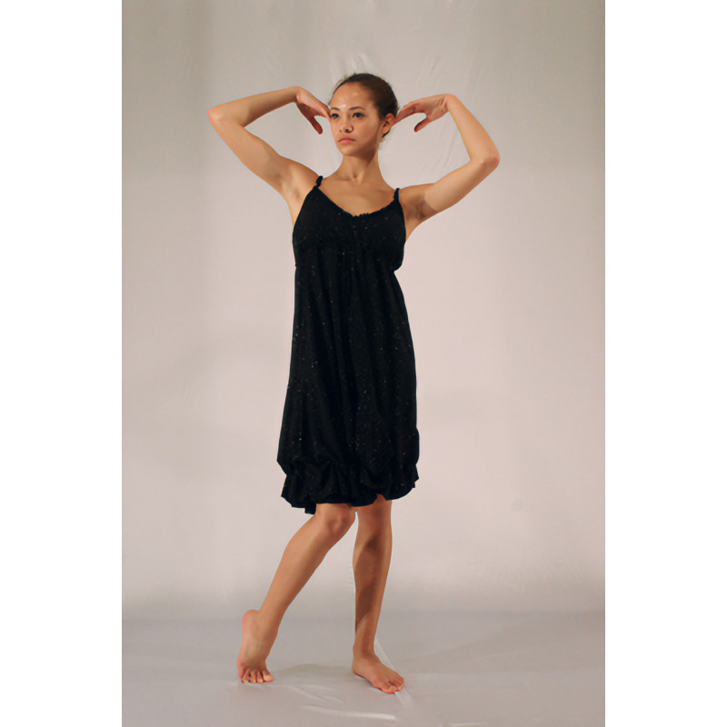 GR18G - Robe noire fines paillettes GR18G - Robe noire fines paillettes
