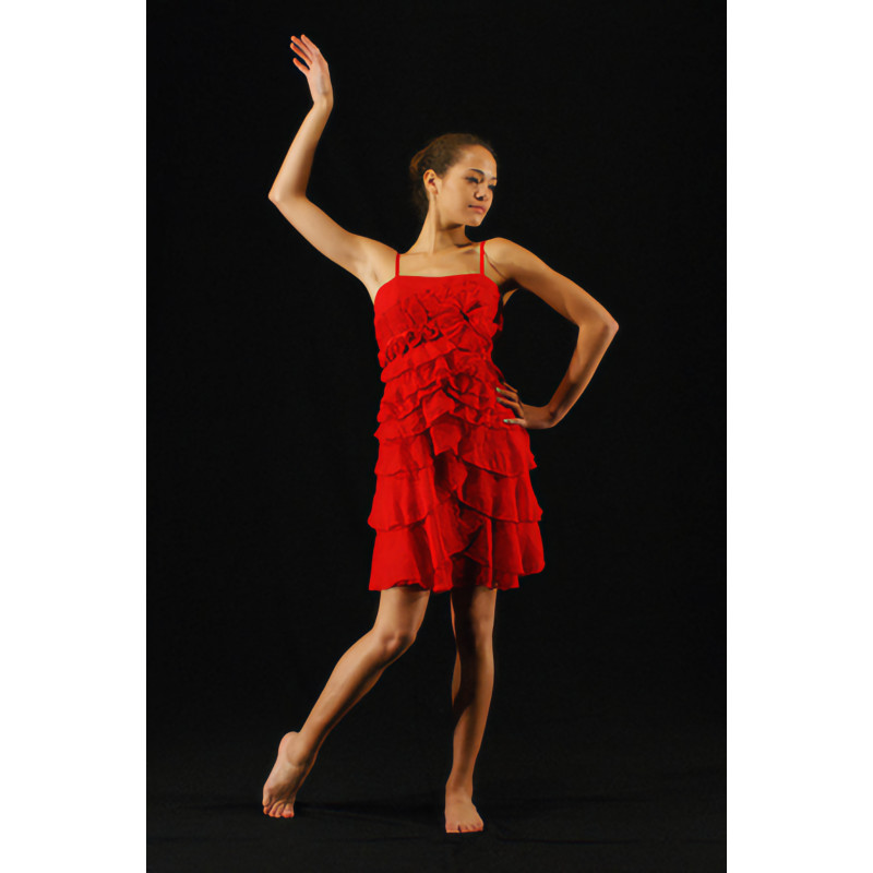 GR18H - Robe rouge mousseline GR18H - Robe rouge mousseline