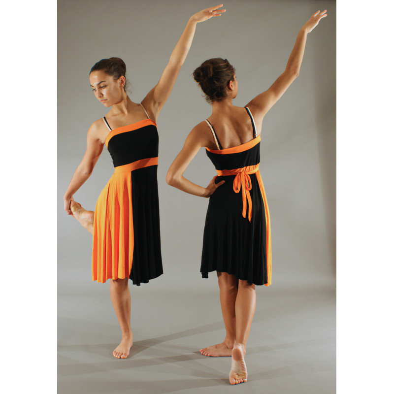 GR12 - Robe bustier noir/orange GR12 - Robe bustier noir/orange
