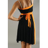 GR12 - Robe bustier noir/orange
