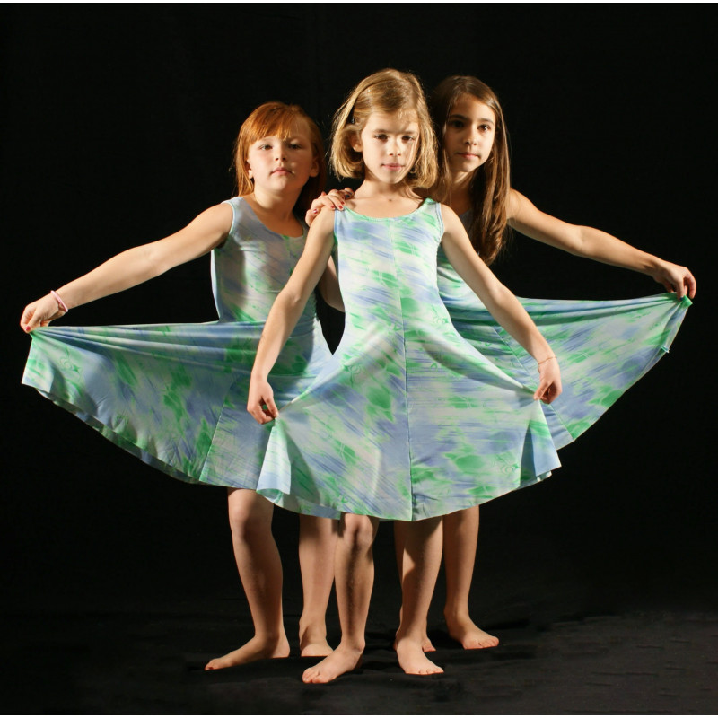 PR27 - Robe bouteille vert bleu PR27 - Robe bouteille vert bleu