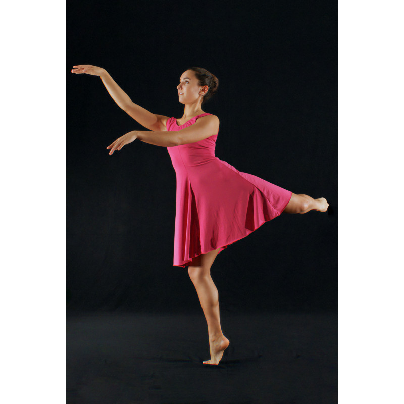 GR5C - Robe fushia 4 pans en pitch GR5C - Robe fushia 4 pans en pitch