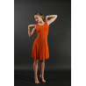 GR5H - Robe 4 pans couleur brique en pitch