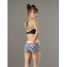 GPC5A - Short à carreaux noir/blanc