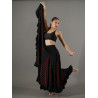 GJL1F - Jupe flamenco à petits pois rouges