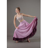 GJL1D - Jupe flamenco rose à volant violet