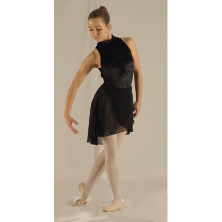 GJC6A - jupette mousseline noire