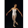 GHJ2BIS - Justaucorps blanc fines bretelles en lycra