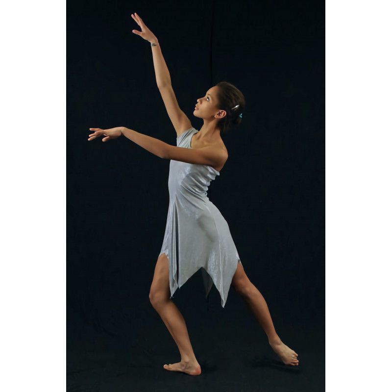 MR21BIS - Robe étoile Argent lycra épais MR21BIS - Robe étoile Argent lycra épais