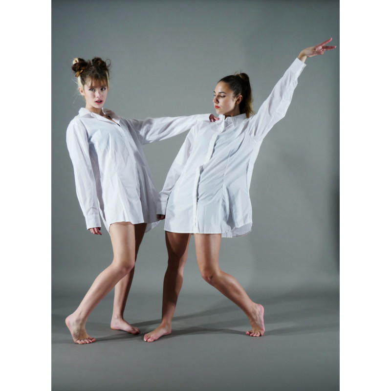 GHT23 - Tunique chemise blanche GHT23 - Tunique chemise blanche