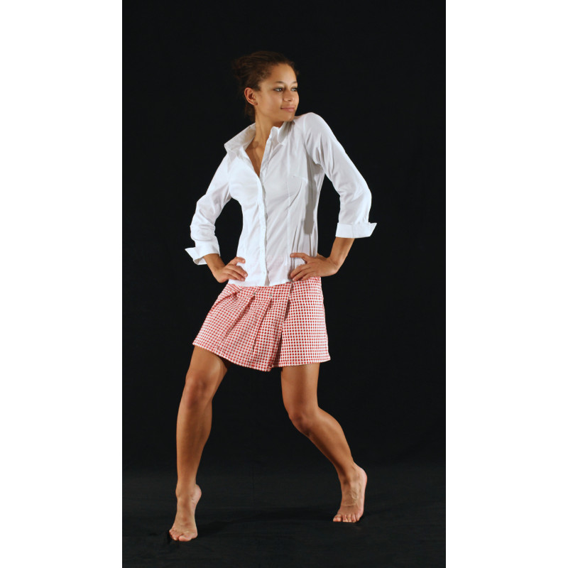 GJC3A - Jupe courte vichy rouge/blanc GJC3A - Jupe courte vichy rouge/blanc