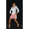 GJC3A - Jupe courte vichy rouge/blanc