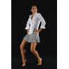 GJC3B - Jupe courte vichy noir/blanc