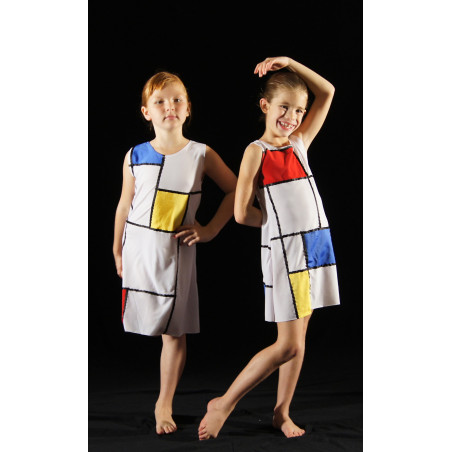MR37A - Robe type Mondrian couleurs