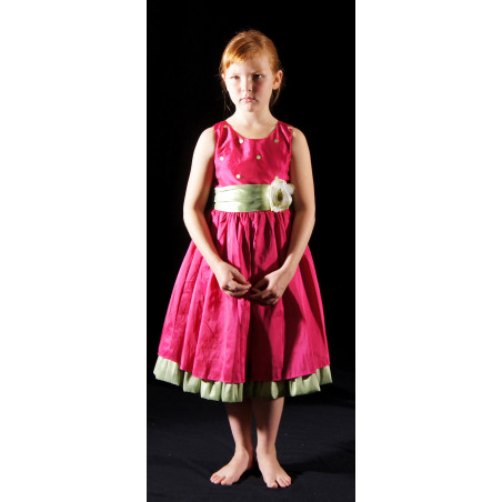 MR39B - Robe petite fille modèle fuschia