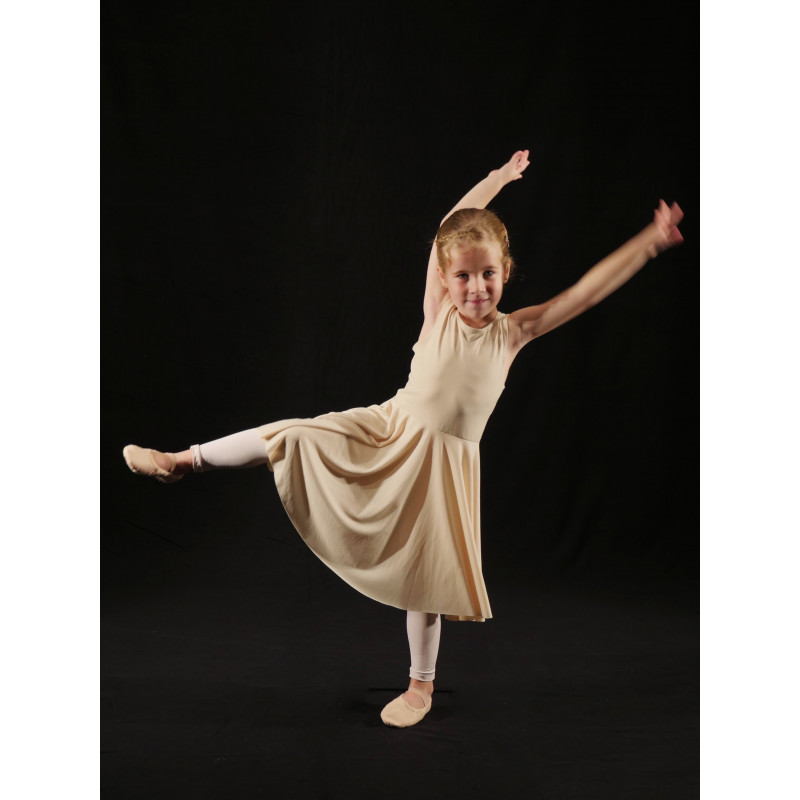 MR43D - Robe cercle de couleur crème MR43D - Robe cercle de couleur crème