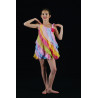 MR45 - Robe volants verticaux multicolores pastels