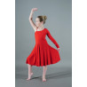 MR49A - Robe 4 pans rouge une manche