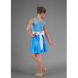 MR51 - Robe satin turquoise et blanche