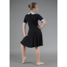 MR52 - Robe Claudine noire à col blanc