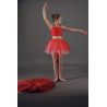 MTC19C - Ensemble tutu court rouge avec top