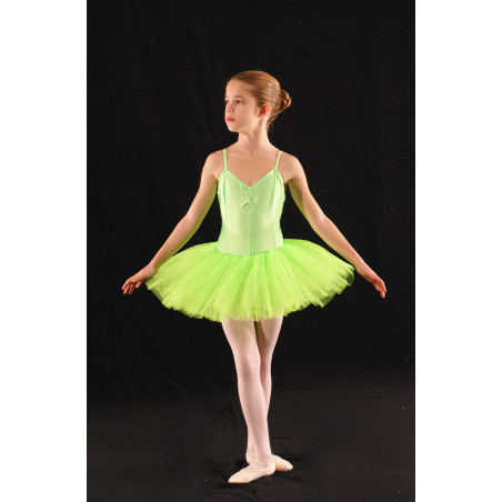 MTC11 - Tutu court vert fluo 4 et 7 tulles
