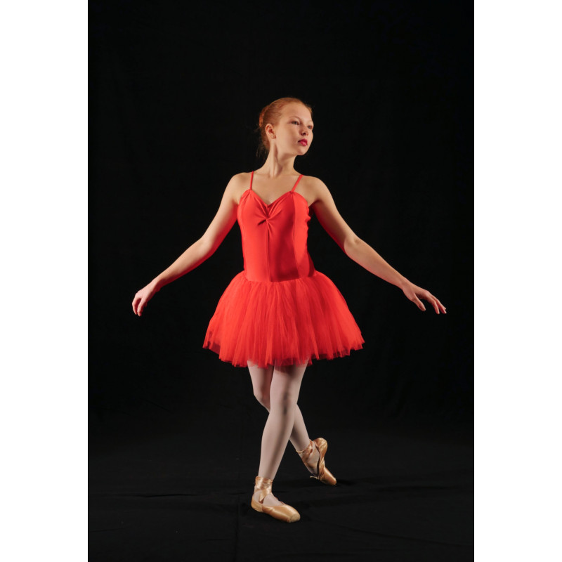 MTC4A - Tutu court rouge tulle souple MTC4A - Tutu court rouge tulle souple