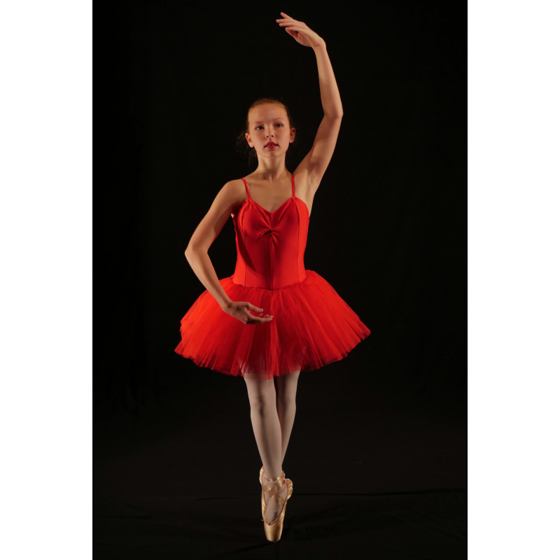 MTC4B - Tutu court rouge tulle raide MTC4B - Tutu court rouge tulle raide