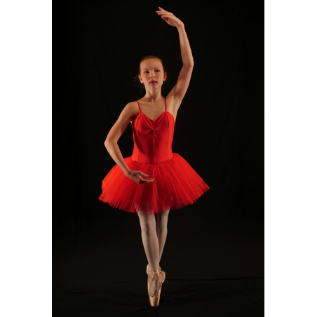MTC4B - Tutu court rouge tulle raide