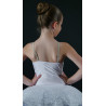 MTC20 - Tutu 1/2 plateau habillé blanc pailleté