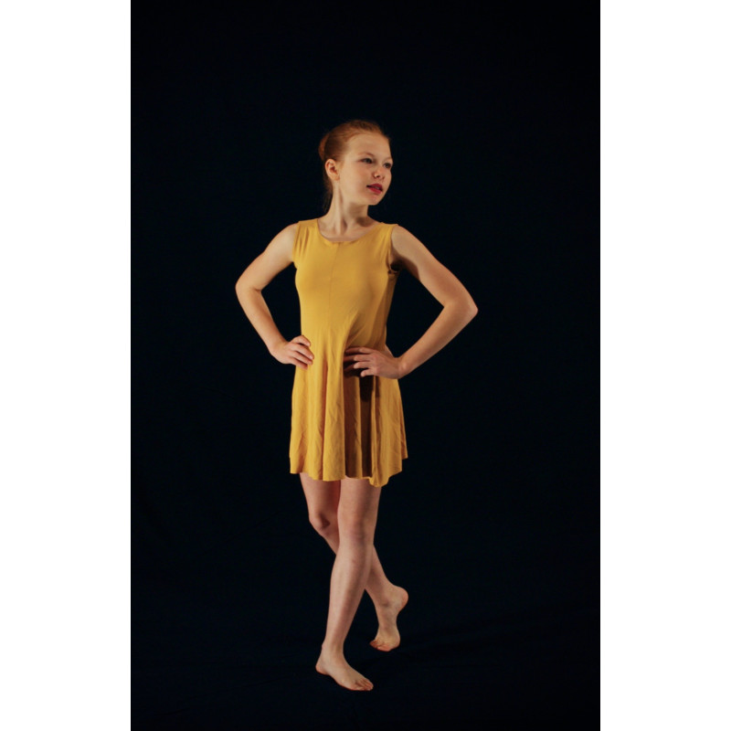 MRC1 - Robe trapèze jaune 2 pans MRC1 - Robe trapèze jaune 2 pans
