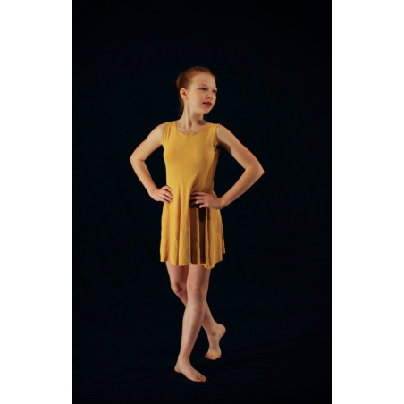 MRC1 - Robe trapèze jaune 2 pans