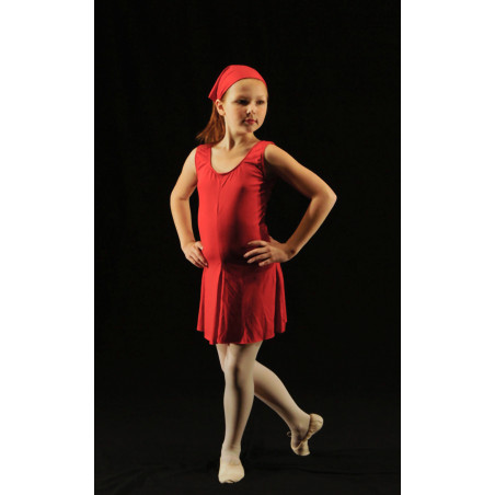 MRC3 - Robe 4 pans rouge sans manche