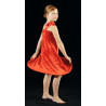 PR17G - Robe bulle de savon rouge