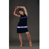 MRC8B - Robe charleston noire/parme