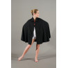 ACCC13N - Cape noire enfant avec boutons rouges