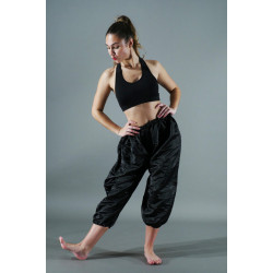 GP21A - Pantalon bouffant noir satiné