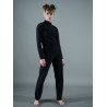 GEP36 - Ensemble pantalon noir avec haut col mao à manches
