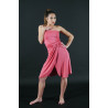 GR32 - Robe froncée rose fuschia