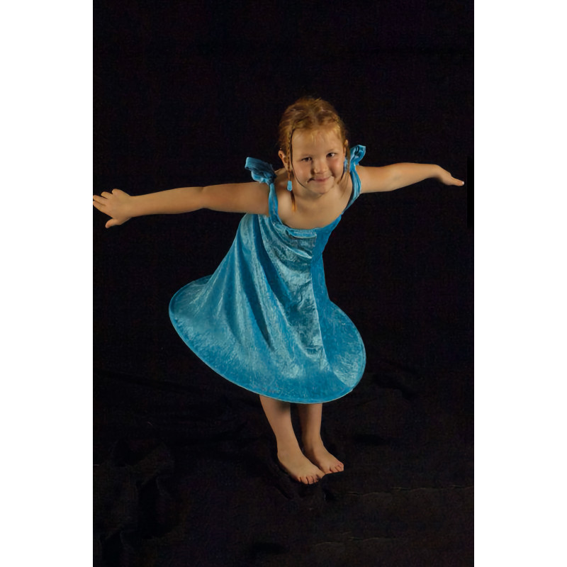 PR17A - Robe bulle de savon bleu turquoise PR17A - Robe bulle de savon bleu turquoise