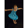 PR17A - Robe bulle de savon bleu turquoise