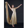 GRL40B - Robe traine couleur or