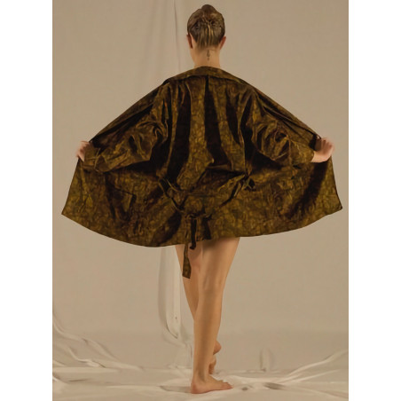 GV14 - Peignoir cachemire satin doré