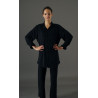 GH36A - Chemise homme noire en lycra cristal
