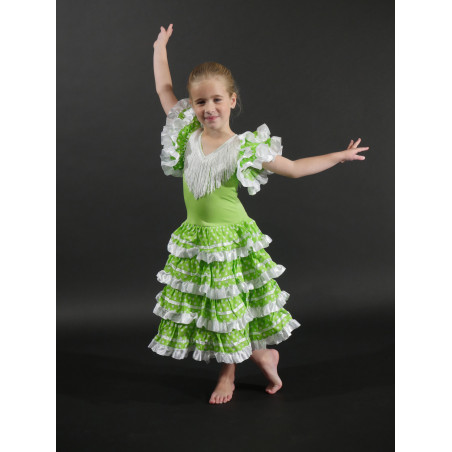 PR15 - Robe flamenco verte