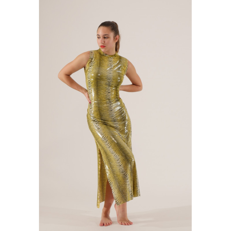 GRL18B - Robe reptile col mao GRL18B - Robe reptile col mao