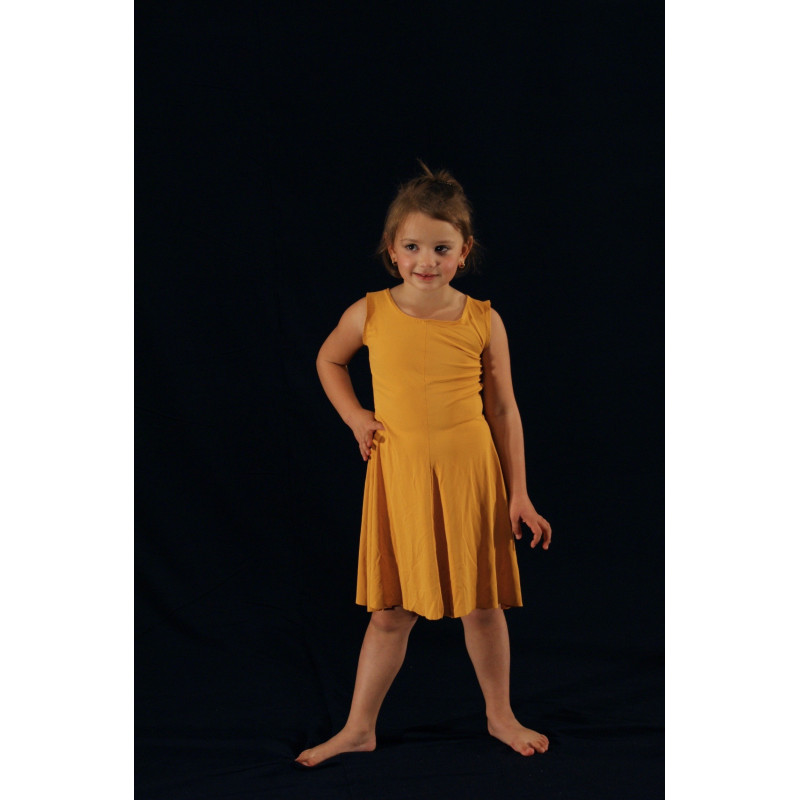 PR14 - Robe trapèze jaune 2 pans