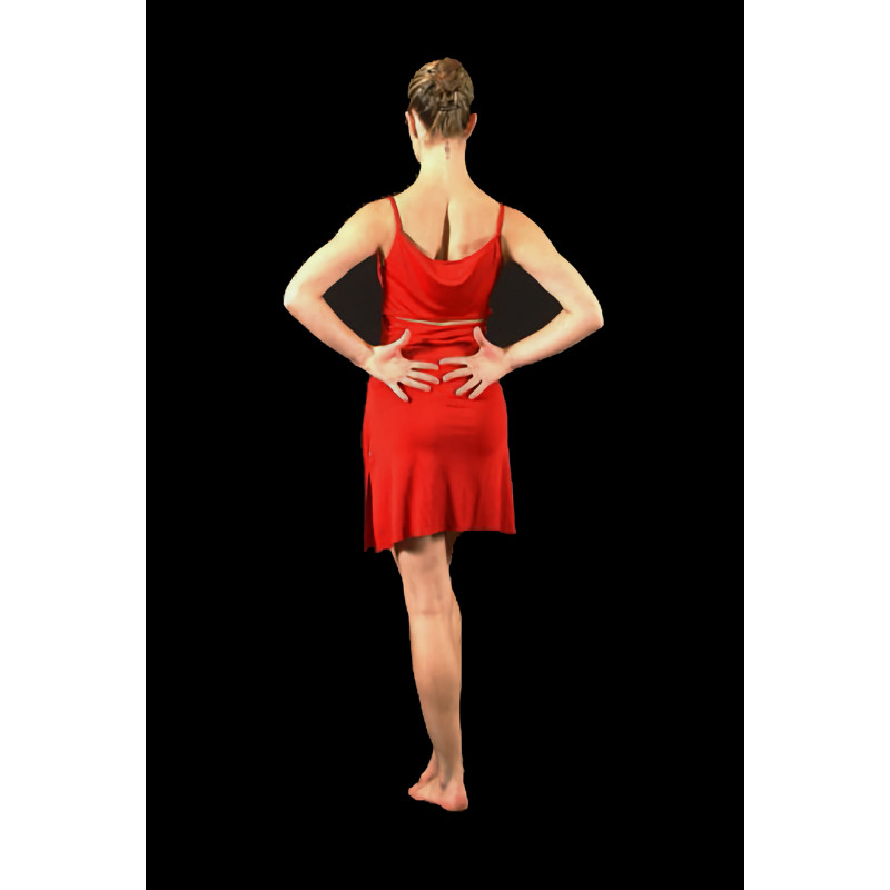 GRC19A - Robe rouge fendue dans le dos GRC19A - Robe rouge fendue dans le dos