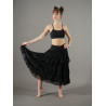 GJL15 - Jupe longue en mousseline noire