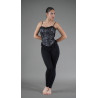 GH16 - Bustier à paillettes gris et noir